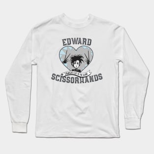 Tim Burton's Edward Scissorhands Straight Cut to the Heart. Long Sleeve T-Shirt